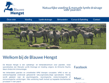 Tablet Screenshot of blauwehengst.nl